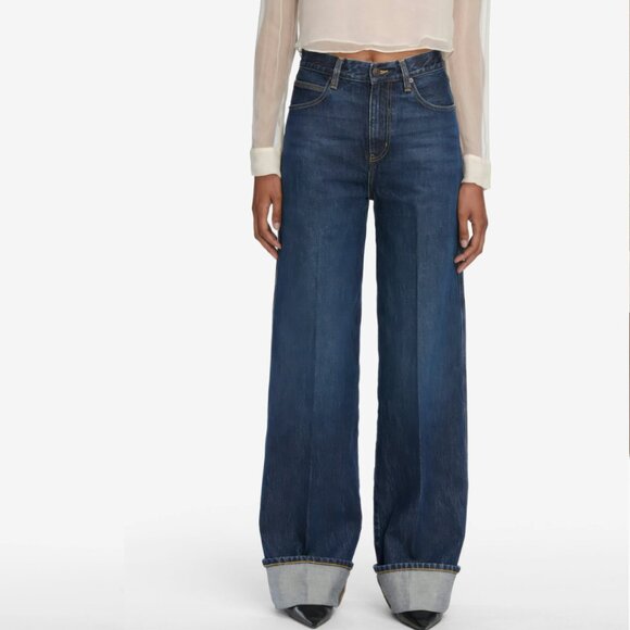Frame Denim Pants - The Cuffed Wide in Spencer Frame Jeans